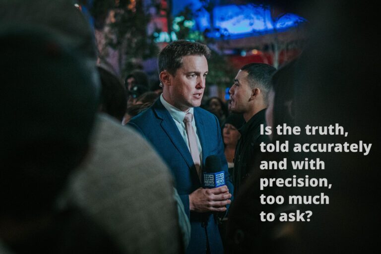 News reporter about to report